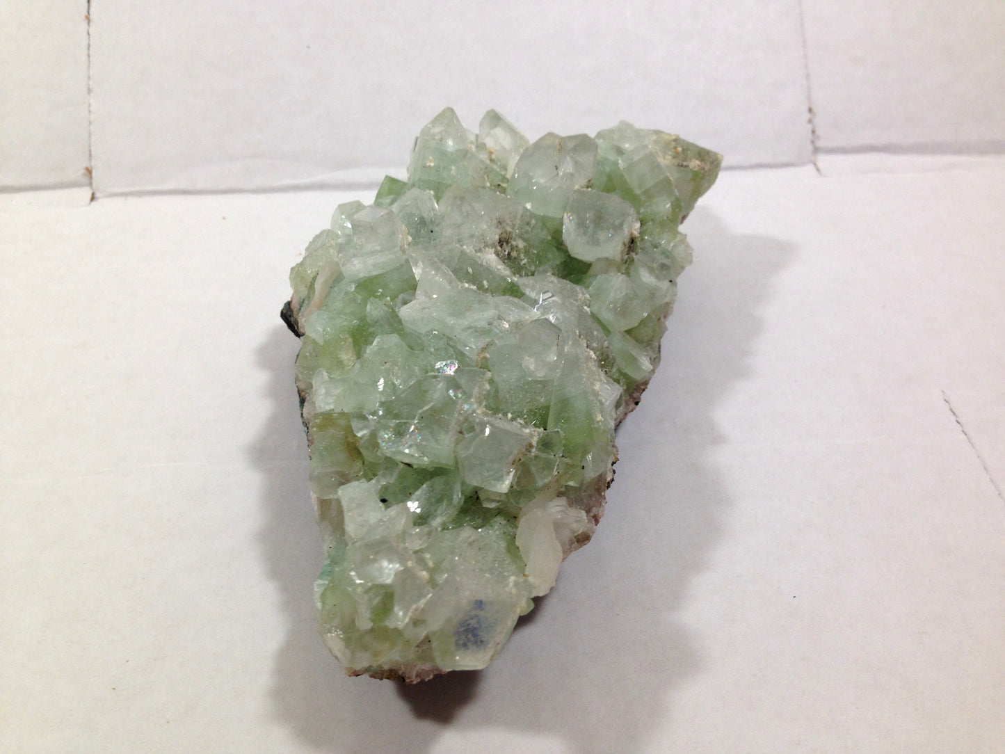 Natural GREEN Apophyllite Cluster on Matrix LARGE Crystal Mineral Specimen